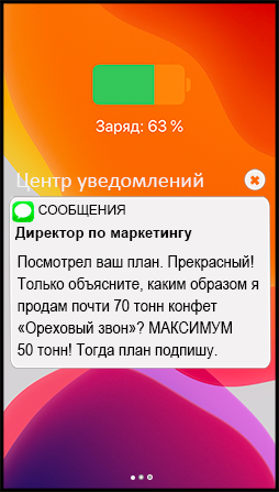 Смс от директора по маркетингу